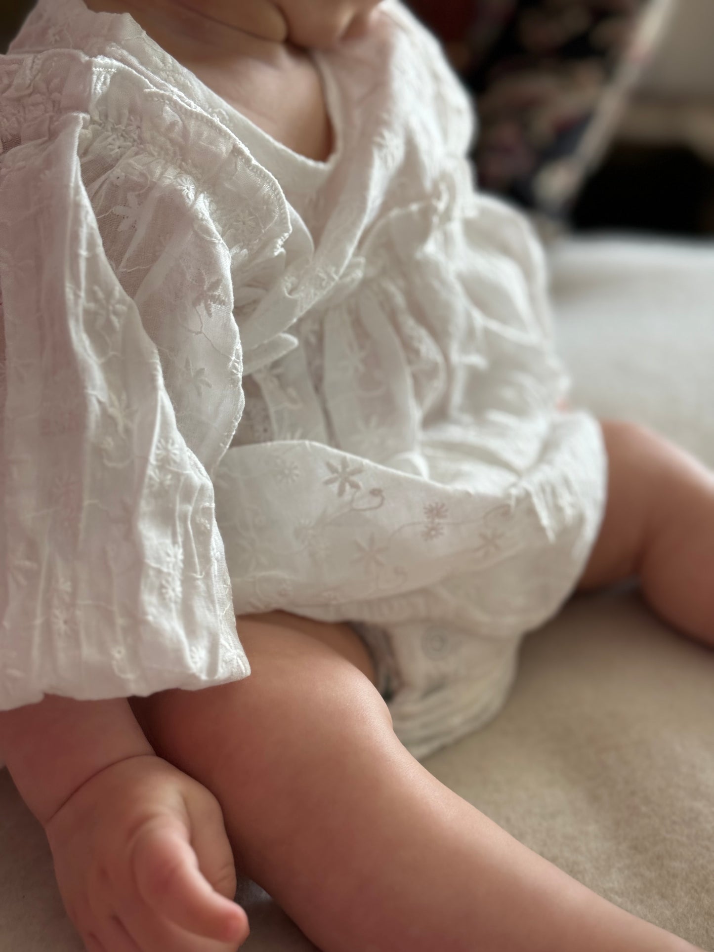 Lottie Cotton Embroided Set - White