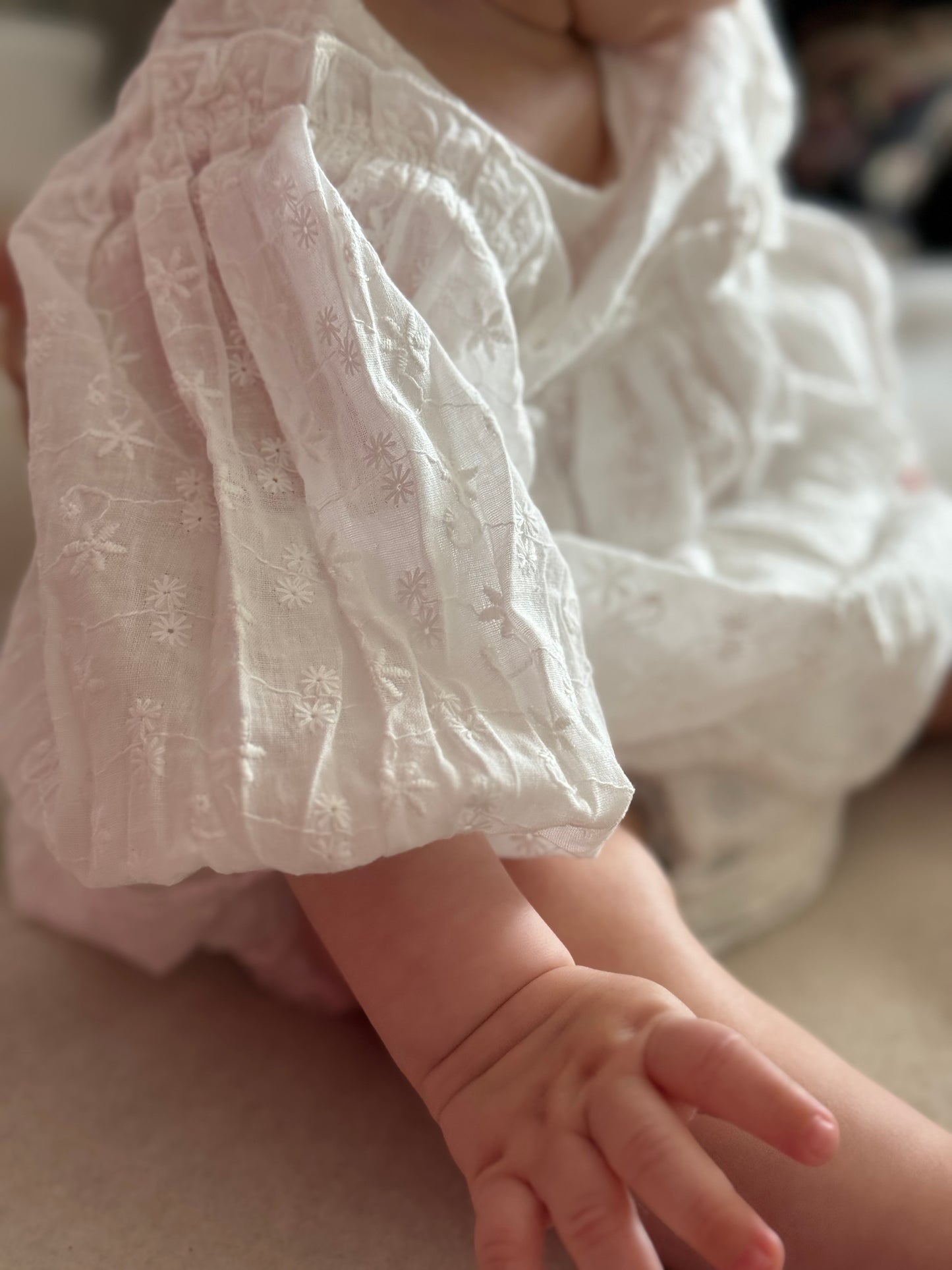 Lottie Cotton Embroided Set - White