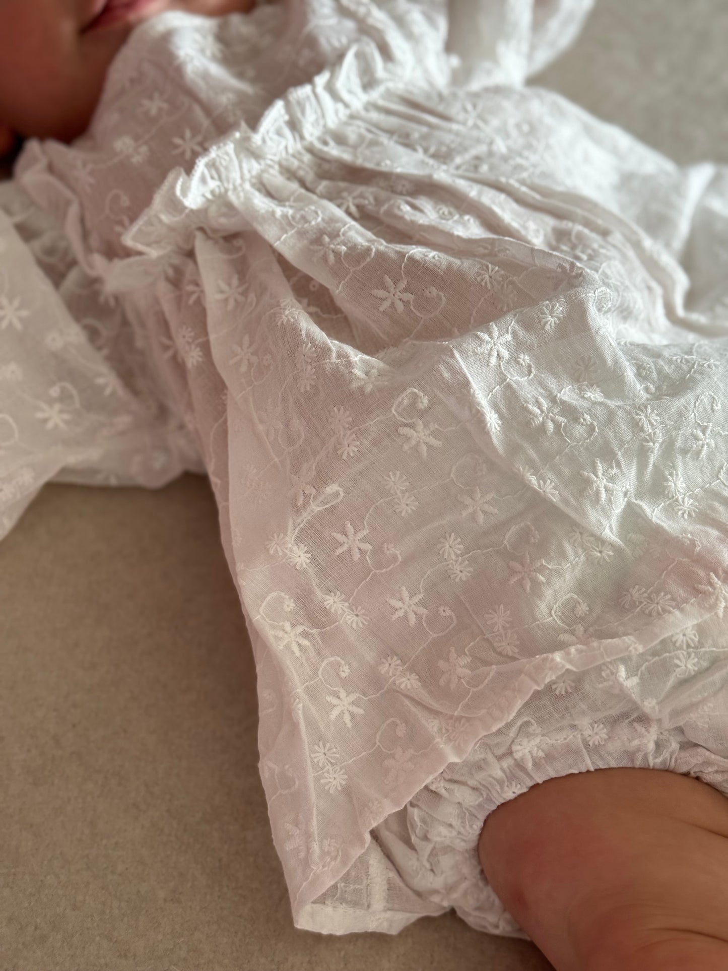 Lottie Cotton Embroided Set - White