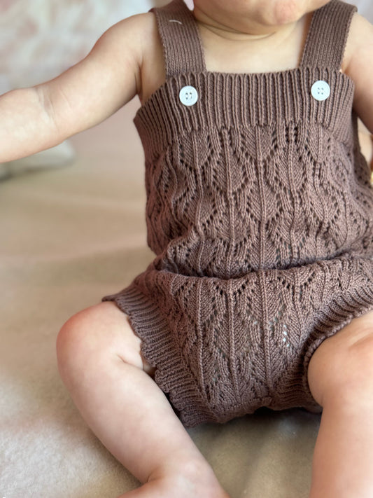 Milka Knit Romper - Chocolate